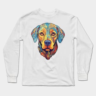 Labrador head ayahuasca art Long Sleeve T-Shirt